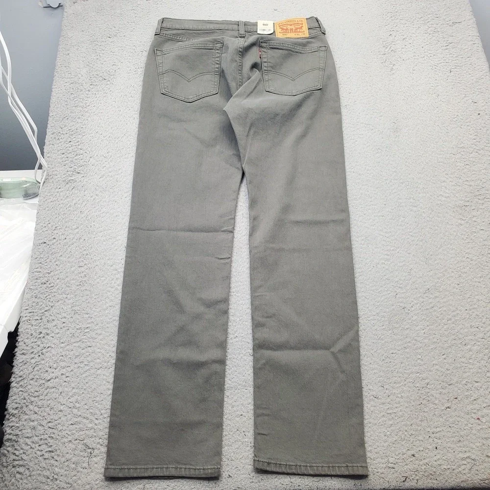 Levi's Jeans Mens 31x32 Gray Stretch Regular Fit Red Tab 5-Pocket Straight Leg